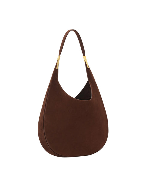 Brown handbag on a white background