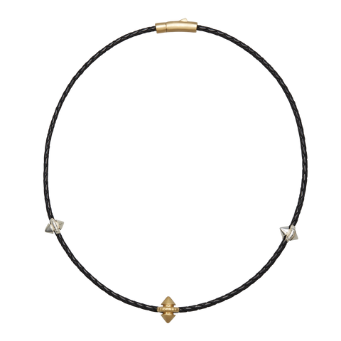 Harlow Stud Leather Necklace