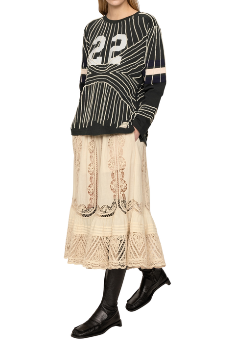 Quin Embellished Beaded Long Sleeve T-Shirt