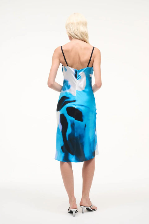 Evangeline Silk Dress Blue Haze