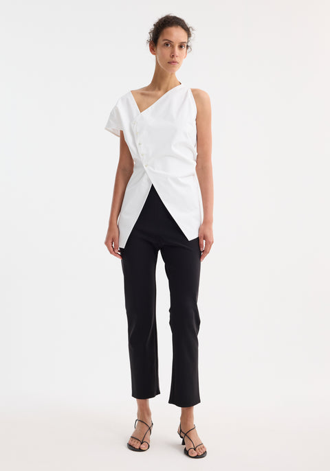 Asymmetrical Poplin Top