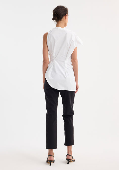 Asymmetrical Poplin Top