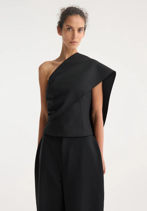 One Shoulder Cape Top