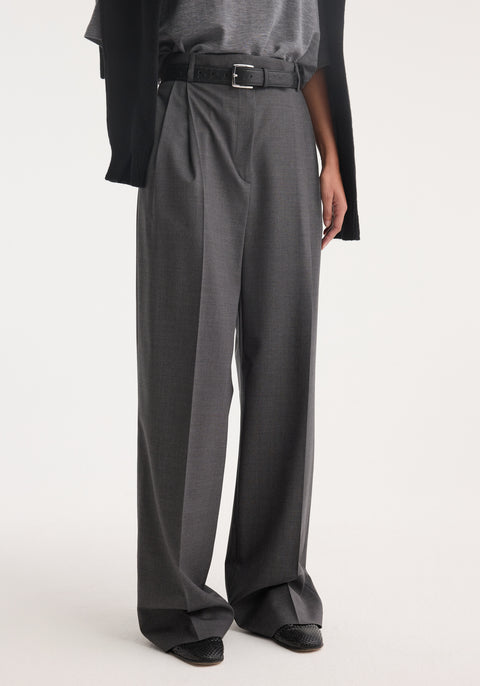 High-Waist Tailored Trousers