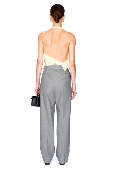 Drop Waist Straight Leg Trouser