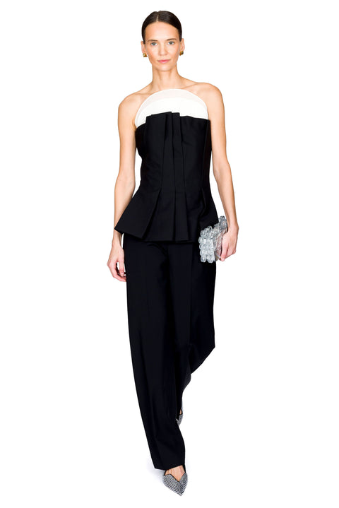 Sculptural Tulip Plissé Bustier