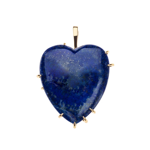 LOVE Carry Your Heart Pendant in Lapis on 18" Drawn Link Chain