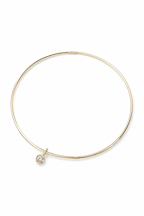 Round Pendant on Wire Choker