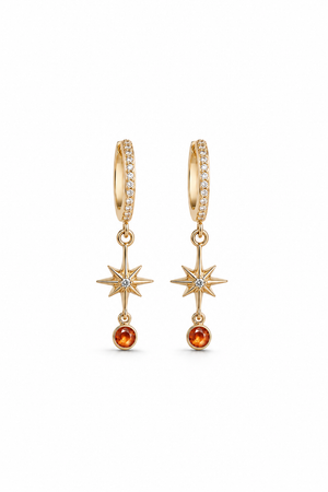 Lucky Star Hoop Earrings