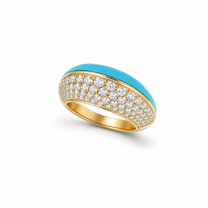 Eclipse Curved Turquoise Ring