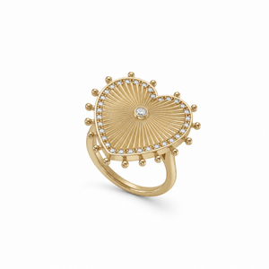 Cassandane Diamond Heart Ring