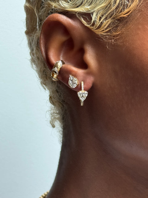 Le Cercle Illusion Pear Shaped Stud Earrings