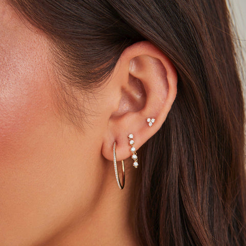 Diamond Trio Stud Earrings