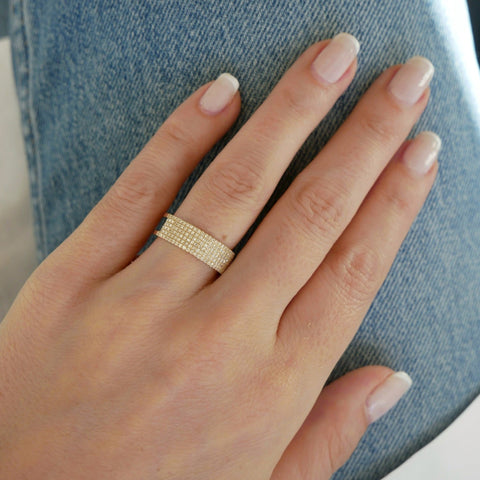 Diamond Cigar Band Ring