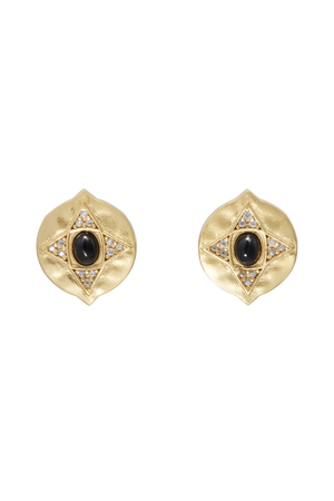 The Hathor Stud Earrings Onyx