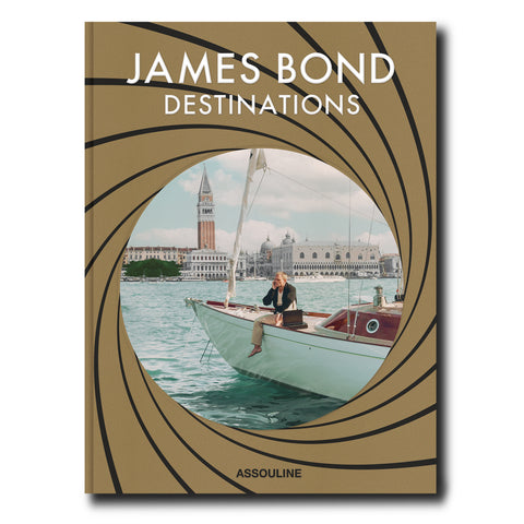 Front cover of James Bond coffee table book that says "Destinations"