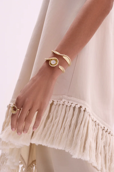 Vito Curve Yellow Gold Bracelet