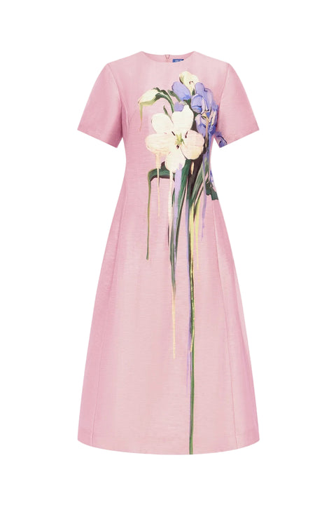 Caroline Short Sleeve Midi Dress