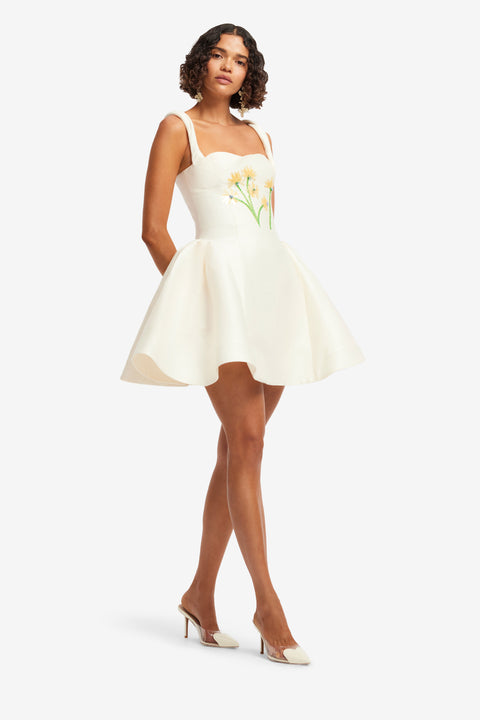 Ariel Embellished Wool Mini Dress