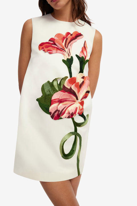 Yvonne Applique Floral Mini Dress