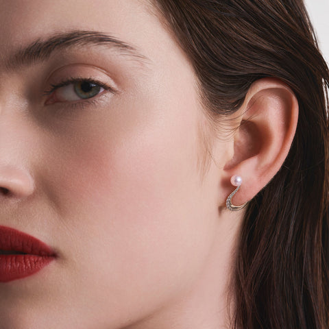 Pearl & Diamond Nova Earrings
