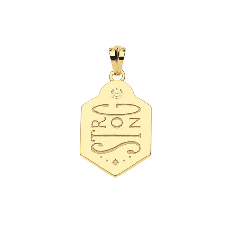 STRONG Shield Pendant Classic Rolo Chain