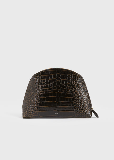 Large Croco-Embossed Pouch