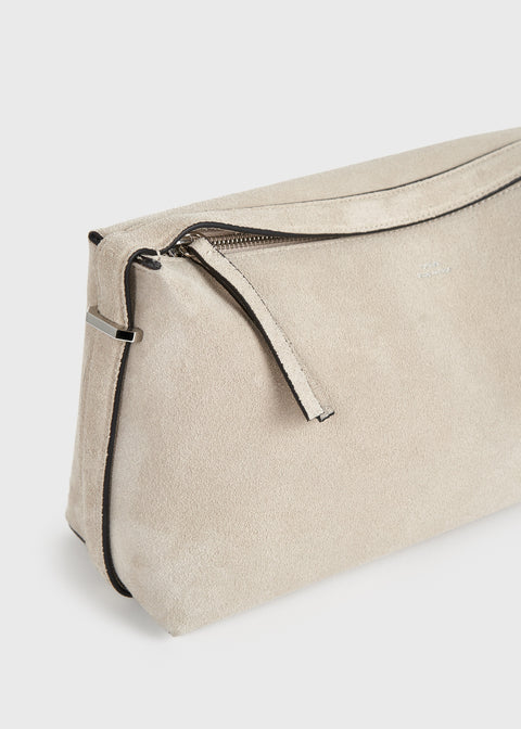 Suede Scoop Clutch