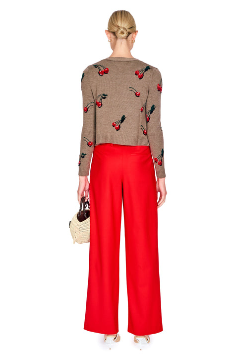 Cropped Cherry Cardigan Set