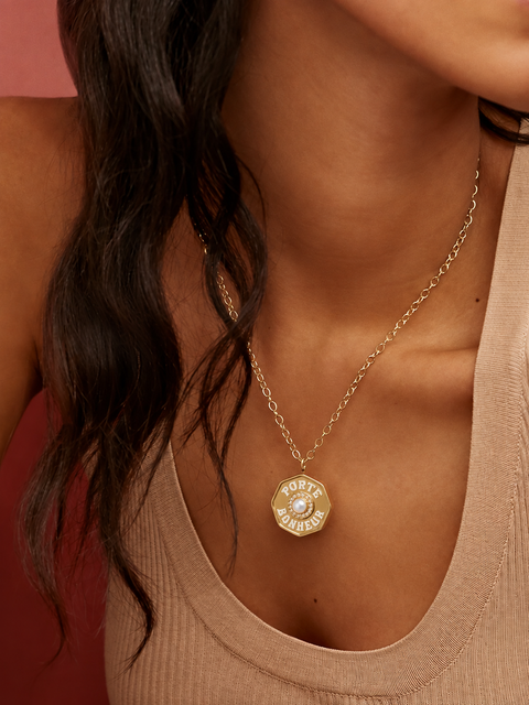 Large Pearl Porte Bonheur Charm