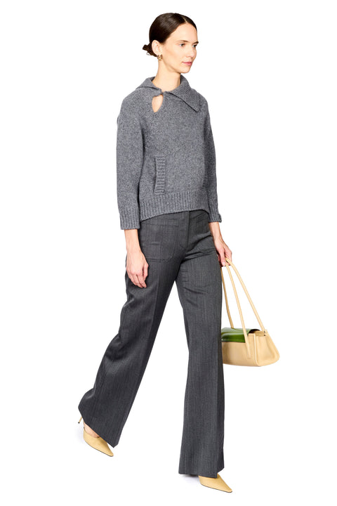 Asymmetric Collar Jumper