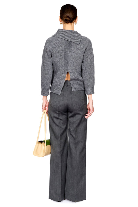 Asymmetric Collar Jumper