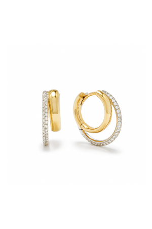 Two Tone Double Hoop Earrings