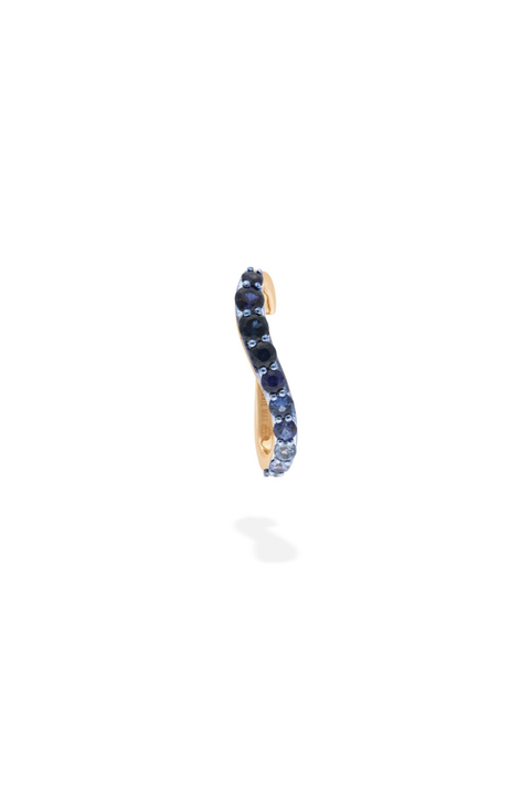 Single Aura Blue Sapphire Ear Jewel