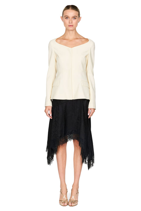 Floral Jacquard Handkerchief Skirt