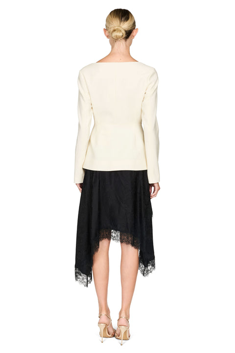 Floral Jacquard Handkerchief Skirt