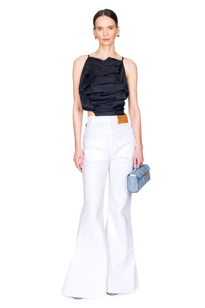 Open Back Bib Front Top