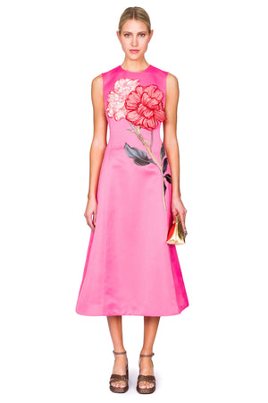 Cleo Applique Sleeveless Midi Dress