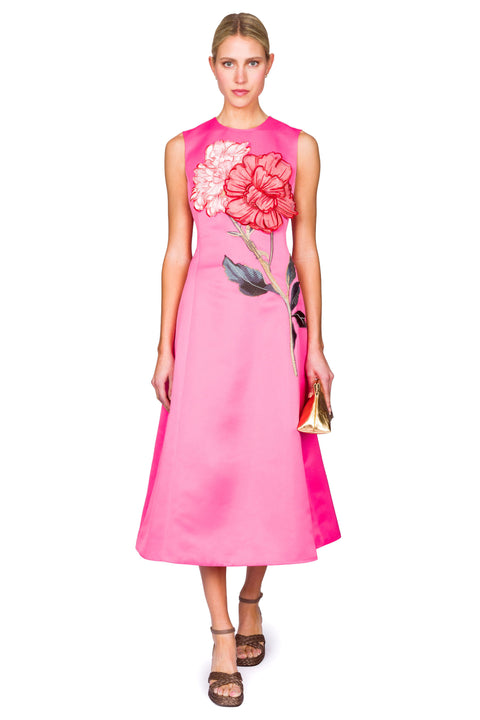 Cleo Applique Sleeveless Midi Dress
