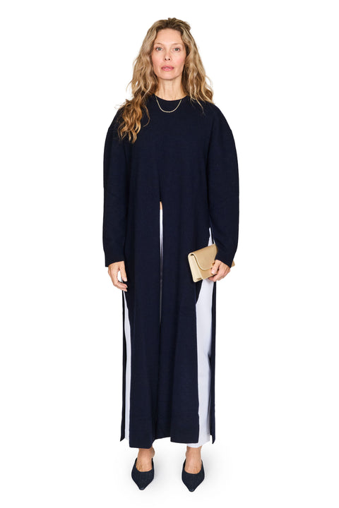 Gia Knit Cashmere Long Tee With Splits
