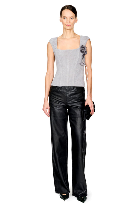 Troy Deconstructed Leather Jean