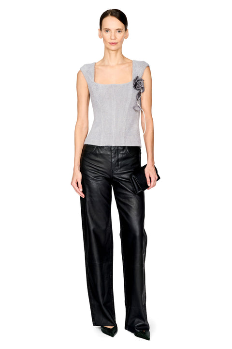 Troy Deconstructed Leather Jean