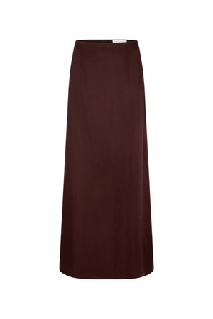 Long brown skirt on a white background