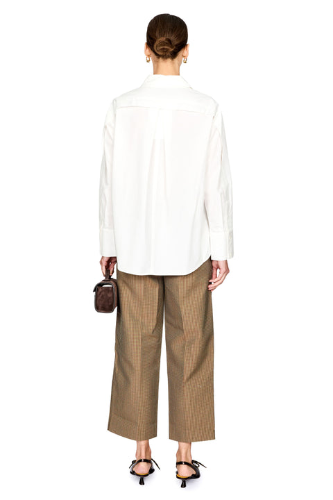 Poplin Oversized Shirt With Embellished Pocket