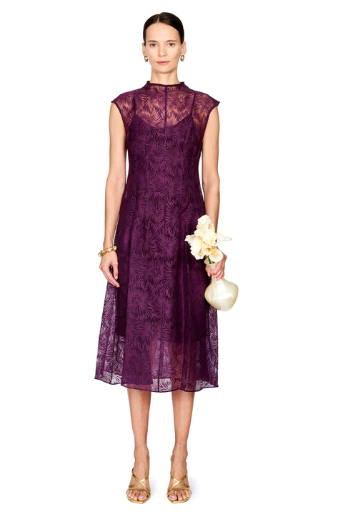 Organza Coupe Midi Dress
