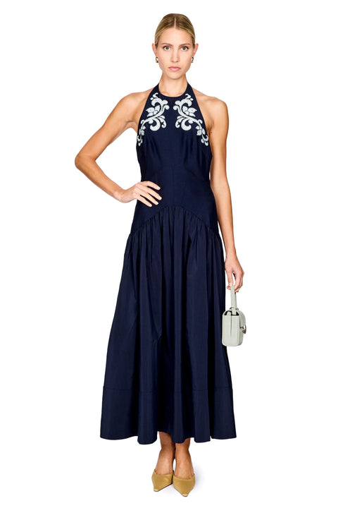 Dillon Applique Halter Gown