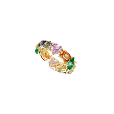 Close-up view of the Catena Rainbow Ring and its beautiful multicolor detail.