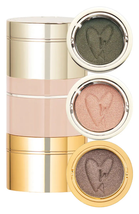 Close up of the packaging and eyeshadow shades included in this Eye Pod trio