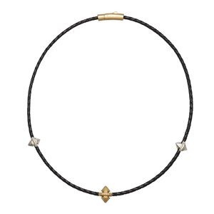 Harlow Stud Leather Necklace