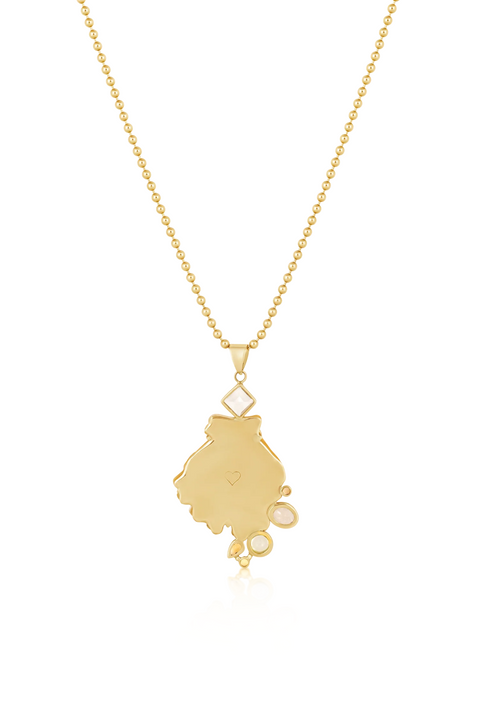 Barnacle Yellow Lion's Paw Pendant